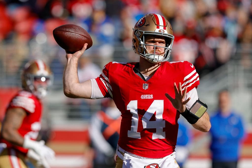 Sam Darnold in 49ers Jersey