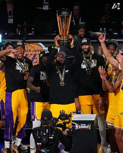 Lakers lifting NBA cup