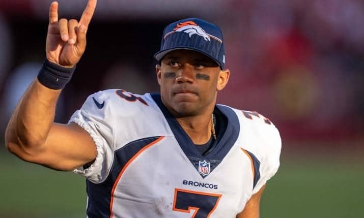 Russell Wilson in Broncos Jersey